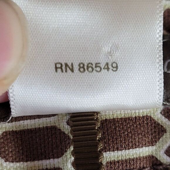 Tommy Bahama Capri Pants 12 Brown Mod Geometric Print Stretch Cotton Resort - Picture 11 of 13